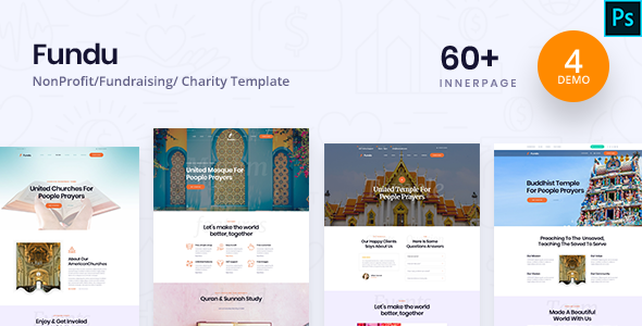 Download Fundo – Charity PSD Template Nulled 