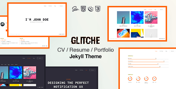 Download Glitche – Resume CV & Portfolio Jekyll Theme Nulled 