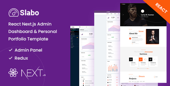 Download Slabo – React Next.js Admin Dashboard & Personal Portfolio Template Nulled 