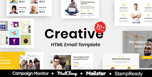 Download Creative – Multipurpose Responsive Email Template 30+ Modules Mailchimp Nulled 