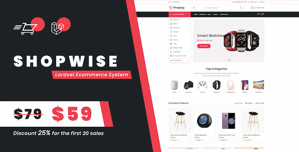Download Shopwise – Laravel Ecommerce System Nulled 