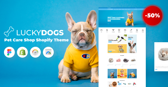 Download LuckyDogs – Pet Care Shop Shopify Theme Nulled 