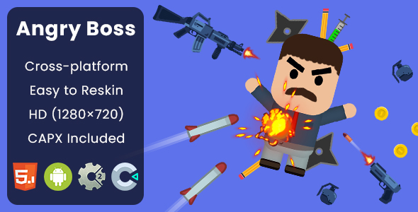 Download Angry Boss – HTML5 Game | Construct 2 & Construct 3 Nulled 