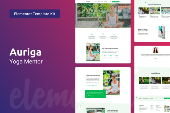 Download Auriga — Health Coach & Yoga Mentor Elementor Template Kit Nulled 