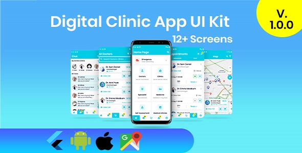 Download Digital Clinic Flutter App UI Kit Nulled 
