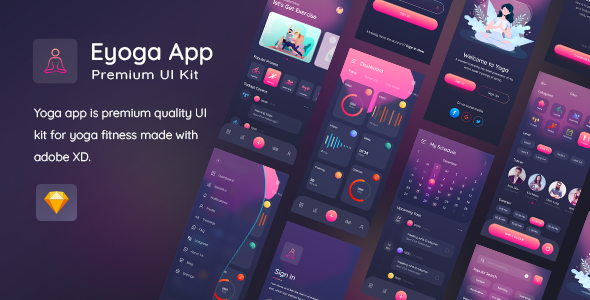 Download Eyoga App Premium UI Kit For Sketch Nulled 