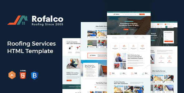 Download Rofalco – Roofing Services HTML Template Nulled 
