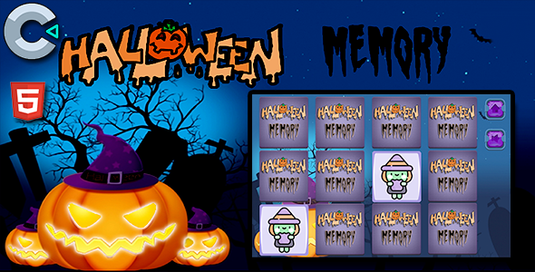 Download Halloween Memory – HTML5 Mobile Game Nulled 