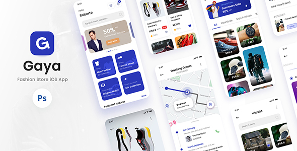 Download Gaya – Fashion Store iOS App Design UI Template PSD Nulled 