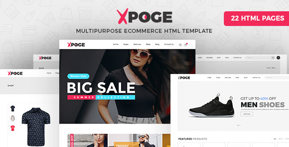 Download Xpoge | Multipurpose eCommerce HTML Template Nulled 