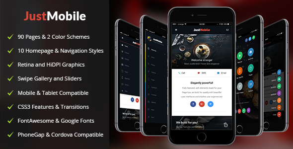 Download JustMobile | PhoneGap & Cordova Mobile App Nulled 