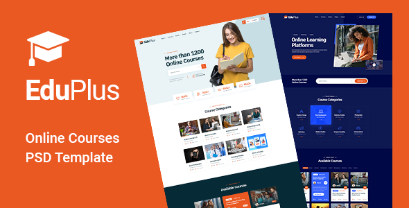 Download EduPlus – Online Courses PSD Template Nulled 