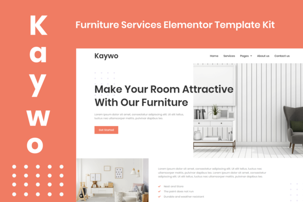 Download Kaywo – Furniture Services Elementor Template Kit Nulled 