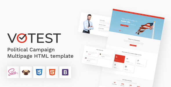 Download Votest – Political Campaign HTML5 Template Nulled 