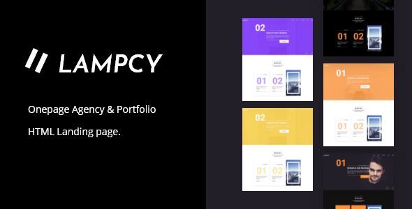 Download Lampcy – Onepage Agency Portfolio Template Nulled 