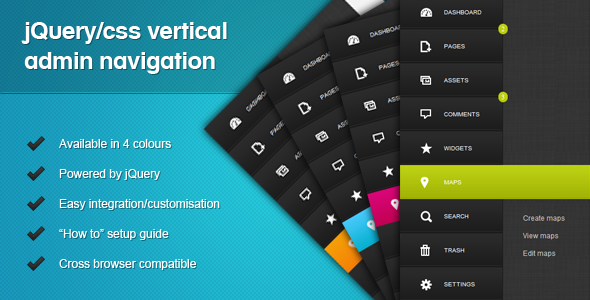 Download jQuery/CSS Vertical Admin Navigation Nulled 
