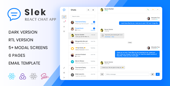 Download Slek – React  Chat and Discussion Platform Nulled 