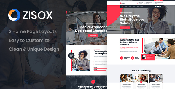 Download Zisox – Business PSD Template Nulled 