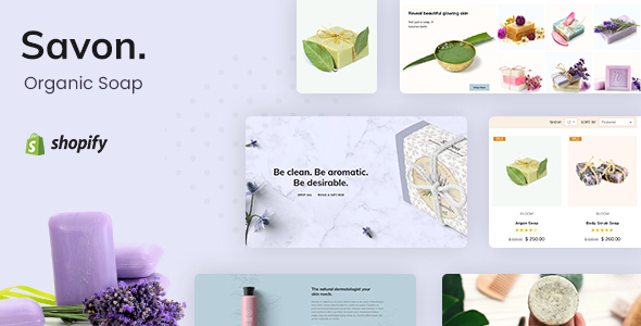 Download Savon – Handmade Soap, Cosmetics Beauty Shopify Theme Nulled 