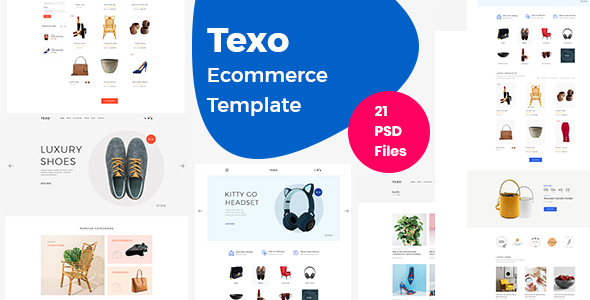 Download Texo – Multipurpose ecommerce psd template Nulled 