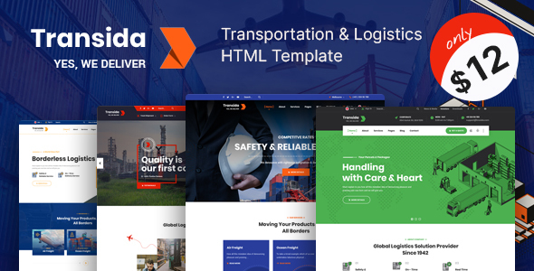 Download Transida – Logistics & Transportation HTML Template Nulled 