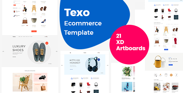 Download Texo – Multipurpose ecommerce adobe xd template Nulled 