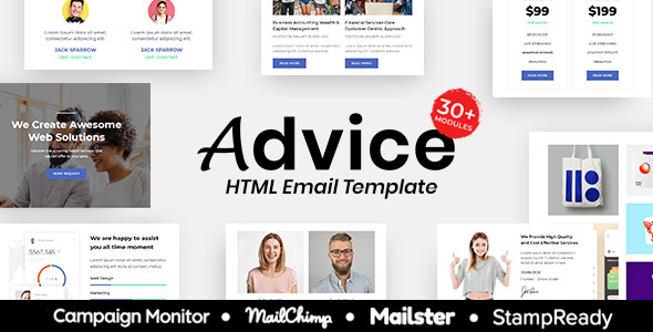 Download Advice – Multipurpose Responsive Email Template 30+ Modules Mailchimp Nulled 