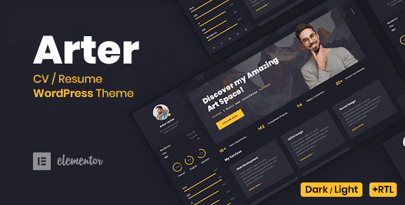 Download Arter – CV Resume WordPress Theme Nulled 