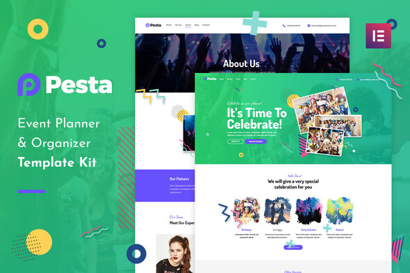 Download Pesta Kit – Event Planner & Organizer Elementor Template Kit Nulled 