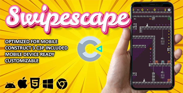 Download Swipescape – Construct 3 Game Nulled 
