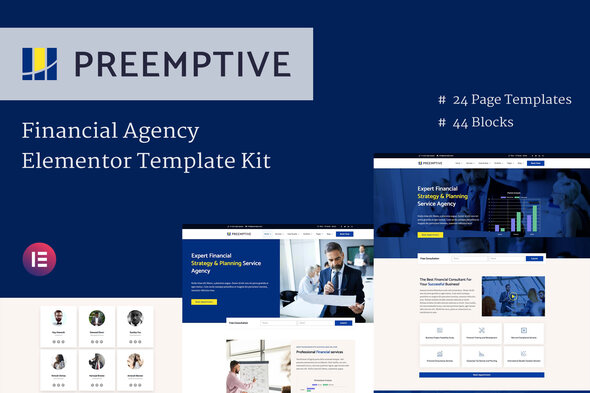 Download Preemptive – Business & Finance Elementor Template Kit Nulled 