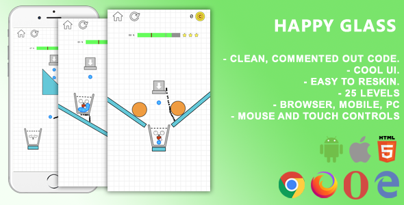 Download Happy Glass. Mobile, Html5 Game. .c3p (Construct 3) Nulled 