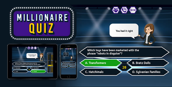 Download Millionaire Quiz – HTML5 Game Nulled 