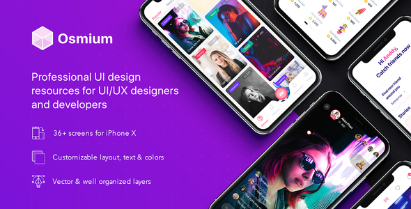Download Osmium UI Kit for Sketch Nulled 