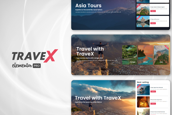 Download TraveX – Travel & Tour Agency Template Kit Nulled 