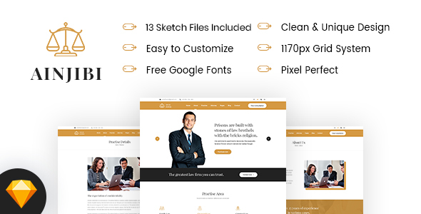 Download Ainjibi – Attorney and Lawyer Sketch Template Nulled 