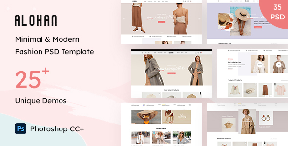 Download Alohan | Minimalist Fashion PSD Template Nulled 