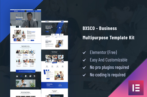 Download BXSCO – Business Multipurpose Elementor Template Kit Nulled 