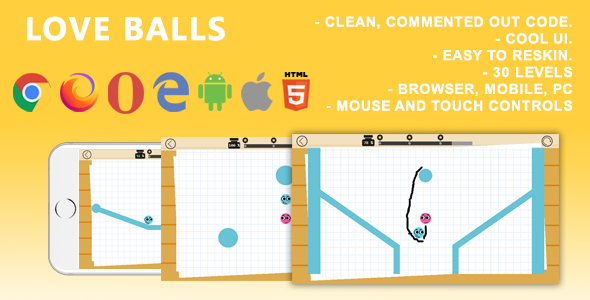 Download Love Balls. Mobile, Html5 Game. .c3p (Construct 3) Nulled 
