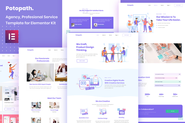 Download Potopath – Digital Agency Elementor Template Kit Nulled 