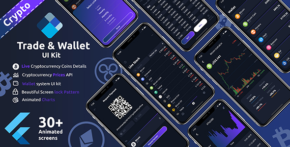 Download Crypto Trade & wallet Flutter UI kit Nulled 