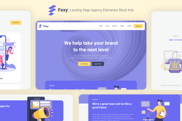 Download Fexy – Agency Landing Page Elementor Block Kit Nulled 