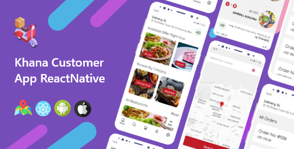 Download Khana Multi Restaurants And Food Delivery Customer App Nulled 