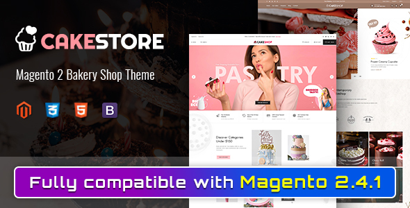 Download Cakestore – Responsive Magento 2 Cake Store Theme Nulled 