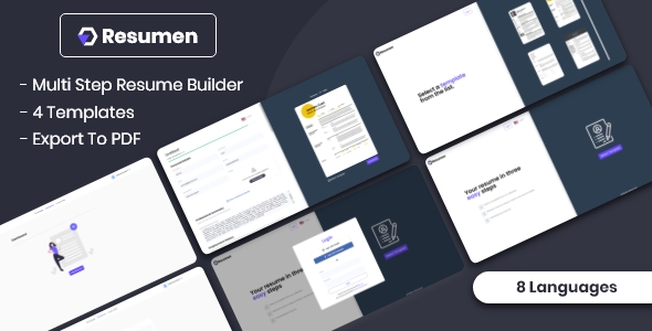 Download Resumen – MultiStep Resume Builder Nulled 