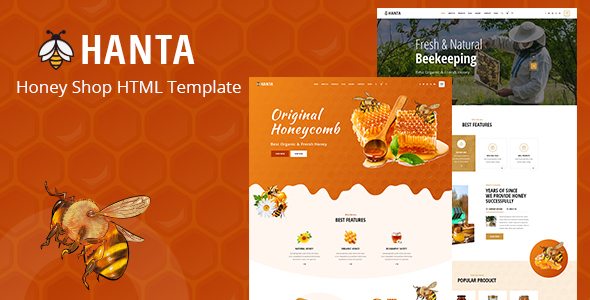 Download Hanta – Beekeeping and Honey Shop HTML Template Nulled 