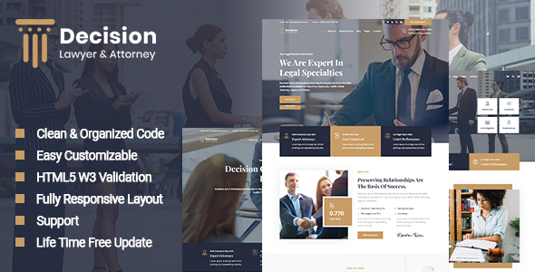 Download Decision – Lawyer & Attorney HTML Template Nulled 