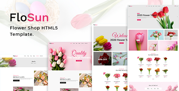 Download FloSun – Flower Shop HTML5 Template Nulled 