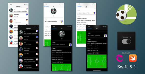 Download Football players position – iOS – Swift – MVVM – RXSwift Nulled 