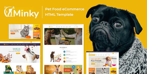 Download Minky – Pet Food Responsive eCommerce HTML5 Template Nulled 